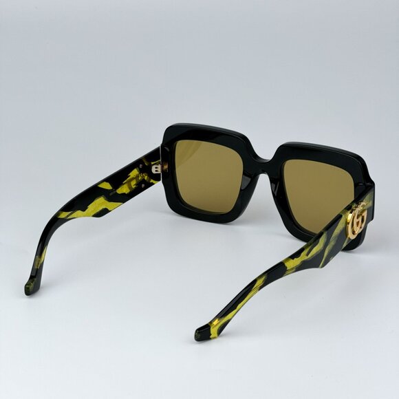 Gucci GG1547S 004 BRAND NEW Sunglasses Black Brown Women Square - Picture 10 of 12